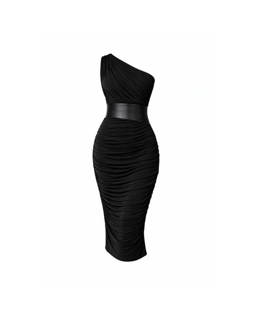Monice London Black Riri Midi Dress