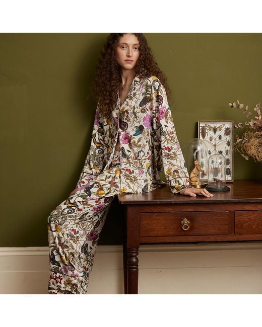 Fable England White Floral Engravings Pyjamas
