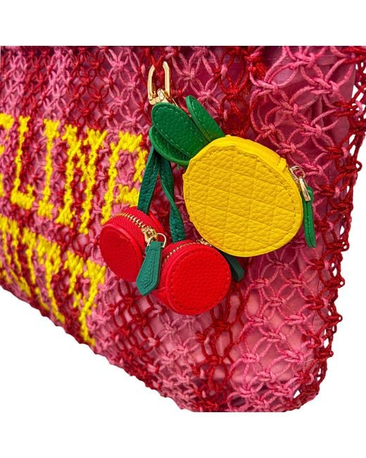 Lilly Loves Red Feeling Fruity Jute Bag & Charms
