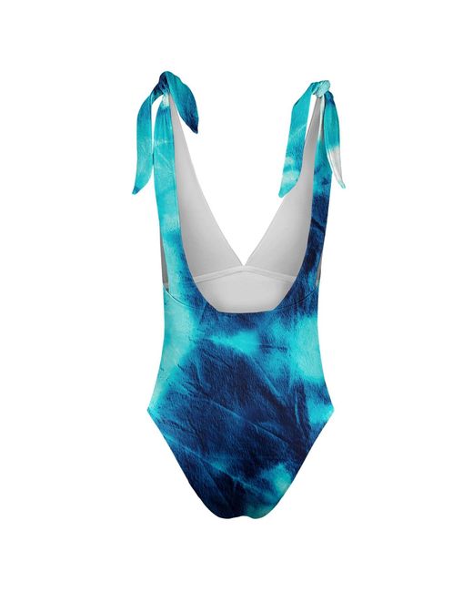 Aloha From Deer Blue Tie Dye One Piece Swimsuit