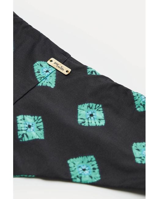 Par Y Escala Sl Black Agus Print High-Waisted Brazilian Bikini Bottom