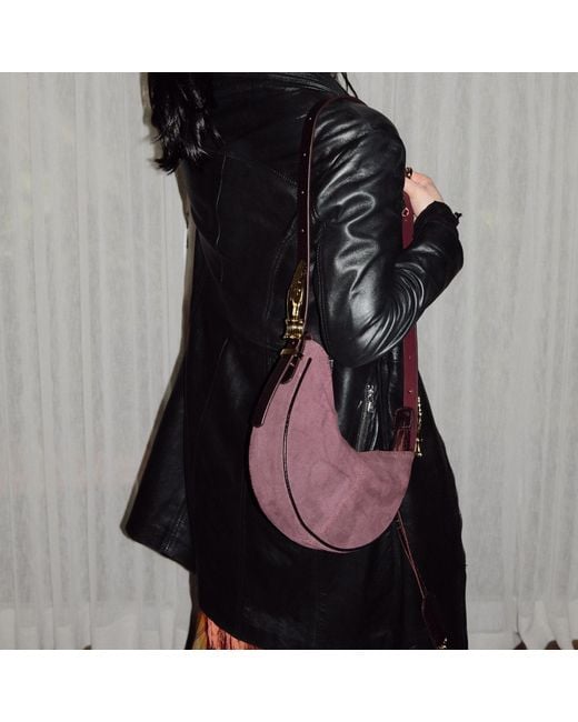 Indigolush Purple Mini Hobo Gilded Lure Cherry Suede