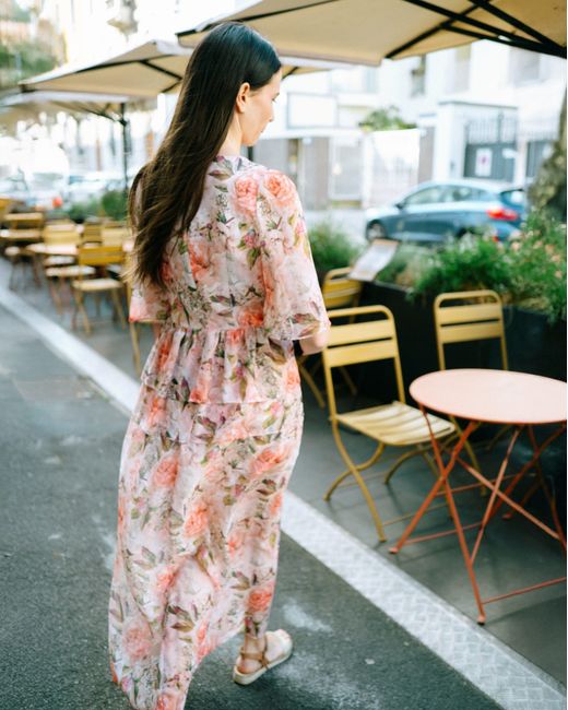 NEVA Pink Ofelia Elegant Floral Maxi Dress