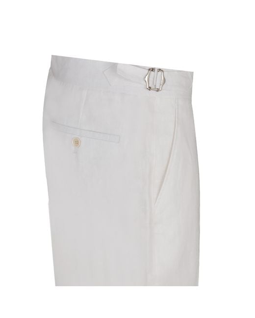 DAVID WEJ Gray Hugo Linen Trouser With Side Adjuster for men