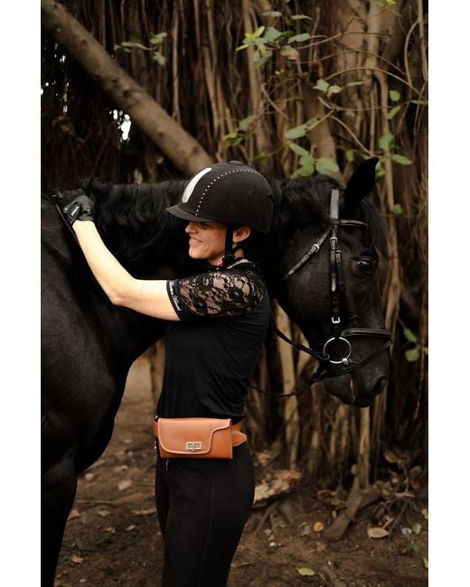 Neightiv Brown Saddle Flap Bag With Belt Loops
