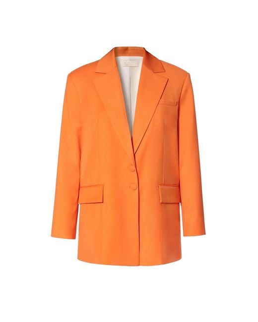 AGGI by HALEWSKI Orange Elena Sun Oversized Double Breasted Blazer