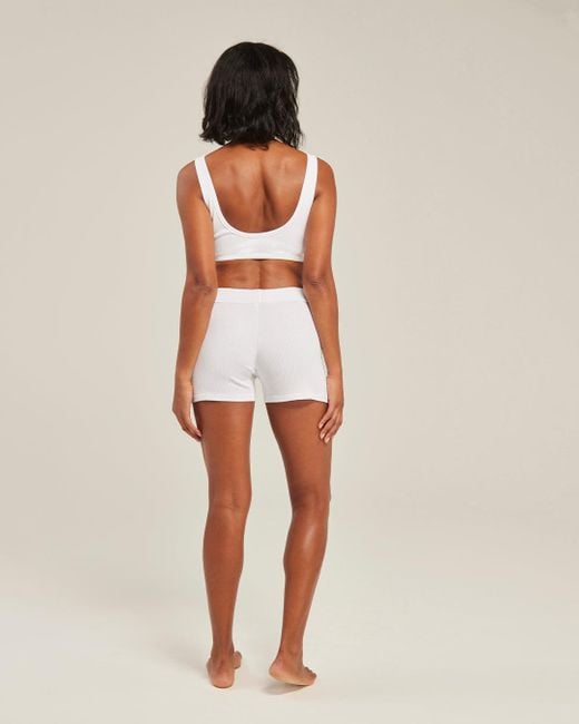 Nudea White The Organic Cotton Dip Front Bralette