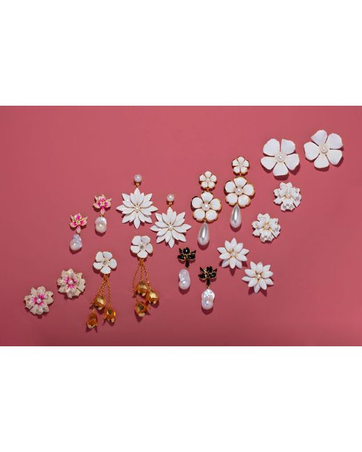 The Pink Reef Green Tiny Jade Orchid Earring