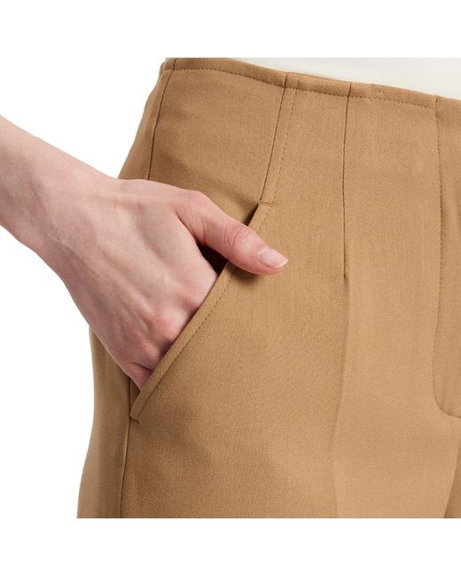 Santorelli Natural Della Crepe Straight Leg Pants