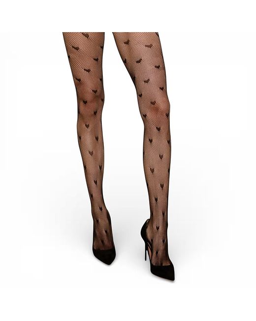HIGH HEEL JUNGLE by KATHRYN EISMAN Brown Sweetheart Fishnet Tights