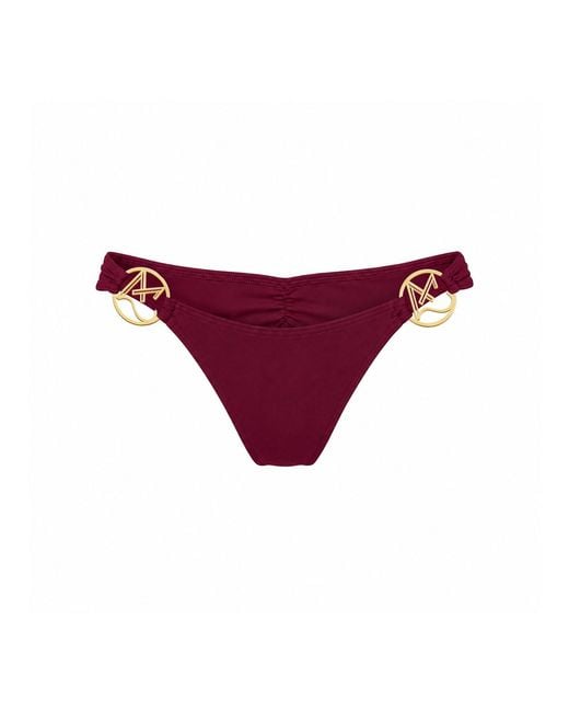 Maui X Lolita Purple Classic Burgundy Butterfly Bikini Bottoms