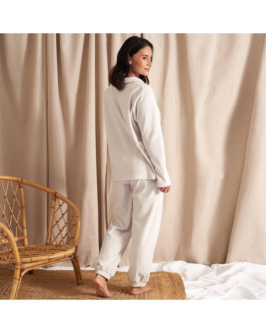 Pretty You London Natural Neutrals Fleece Lounge Set