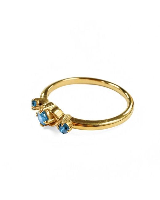 Belinda Jewelz Metallic Swiss Vintage Triple Birthstone Ring