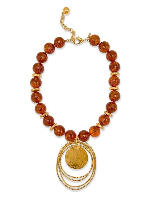 Jaredjamin Metallic Peacock Dawn Statement Pendant