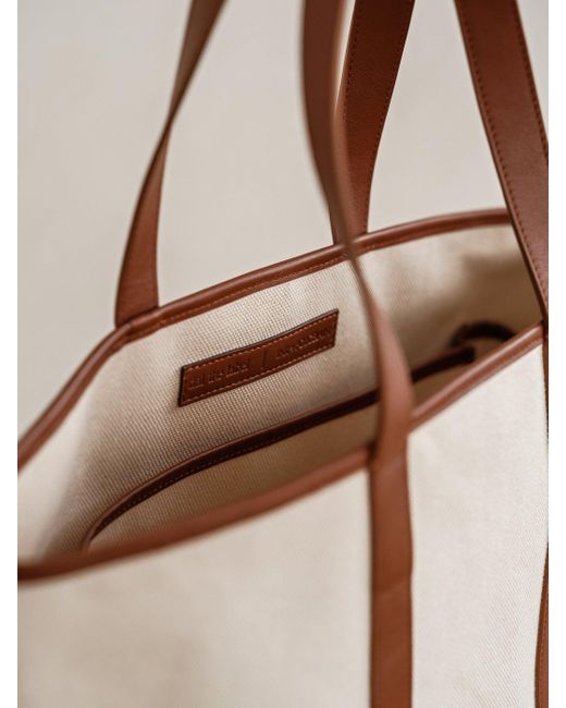 Dāl the Label Natural Neutrals Structured Tote Bag Cream