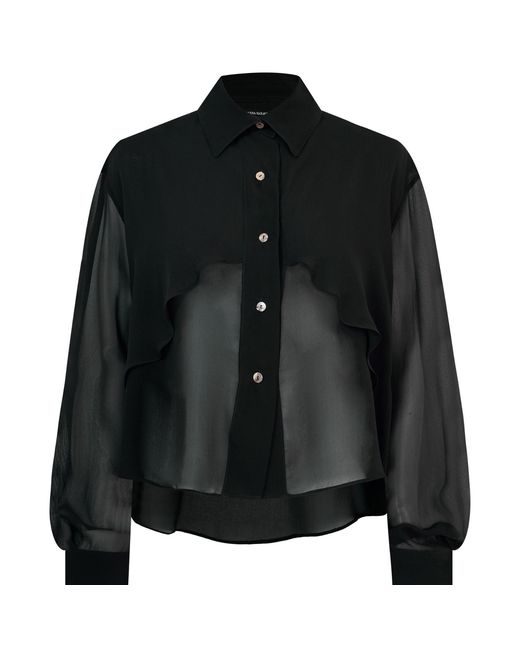 Lorena Saravia Black Sienna Silk Blouse