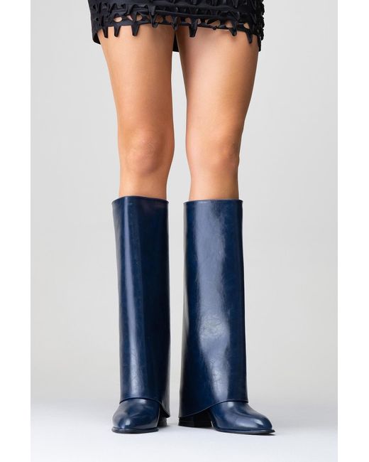 Prologue Shoes Blue Maybe Chunky Heel Boot