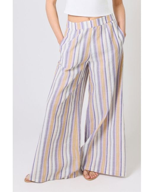 Traffic People Multicolor Dorris Rocks Striped Rene Wide Leg Trousers
