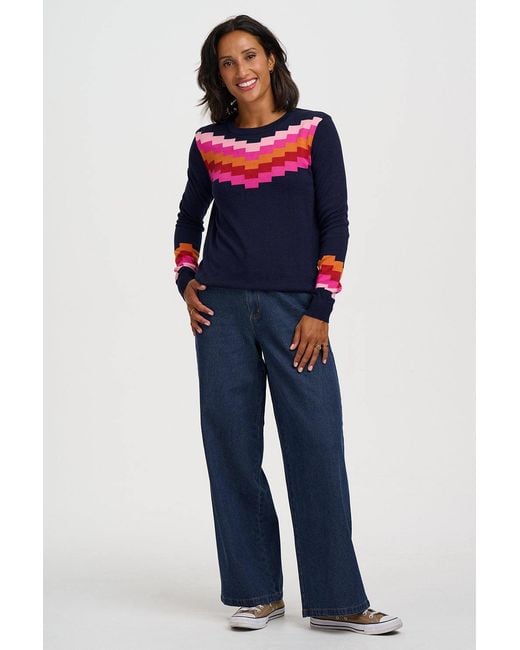 Sugarhill Blue Rita Sweater Chevron