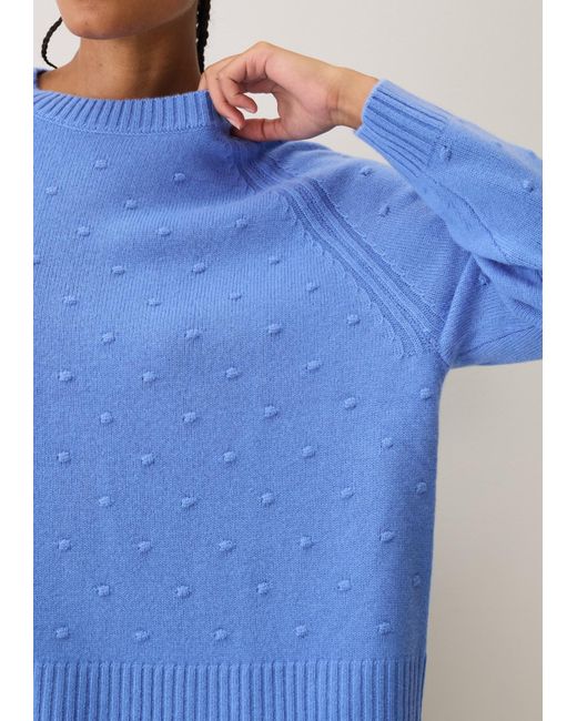 Loop Cashmere Blue Bobble Sweater