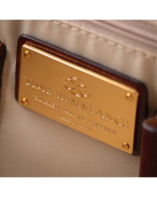 Time Resistance Brown Large Italian Leather Doctor Bag