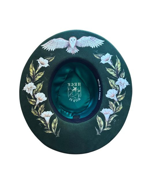 Wild as Heck Green The Aurora Forest Rancher Pencil Brim Hat