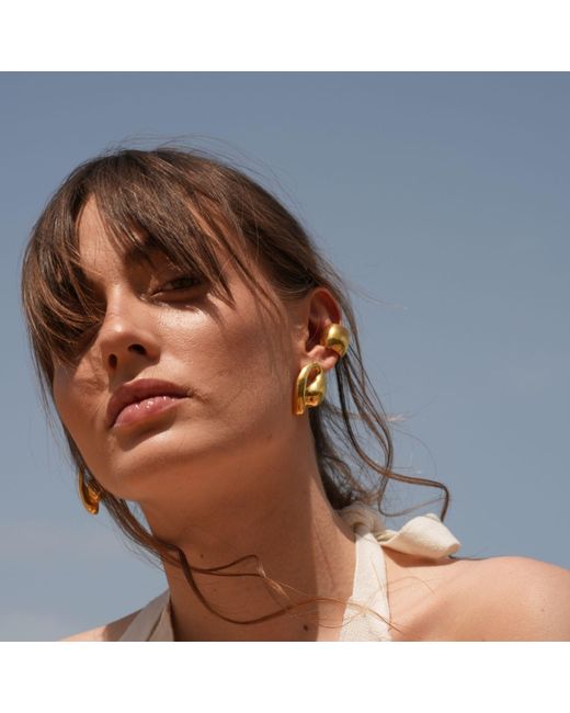 LINYA JEWELLERY Yellow Jeni Big Ear Cuff Earrings