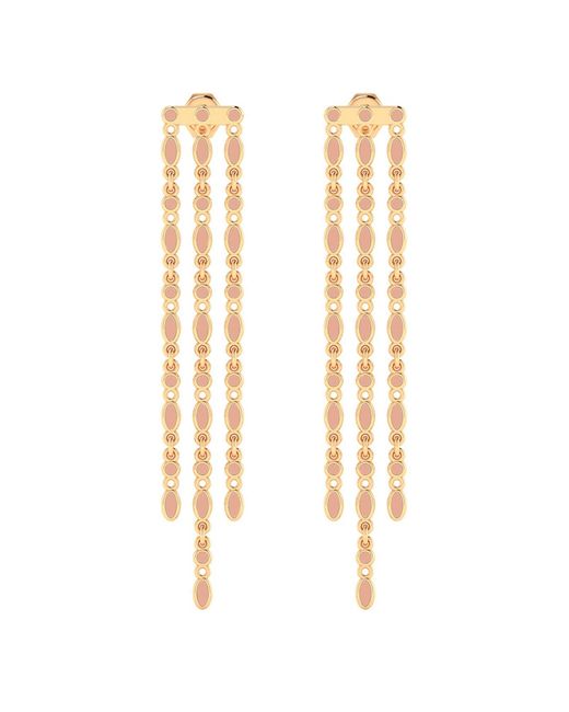 Linda Fiore Metallic Amalei Vermeil Earrings With Light Enamel