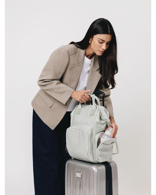 augustnoa Gray Diaper Bag