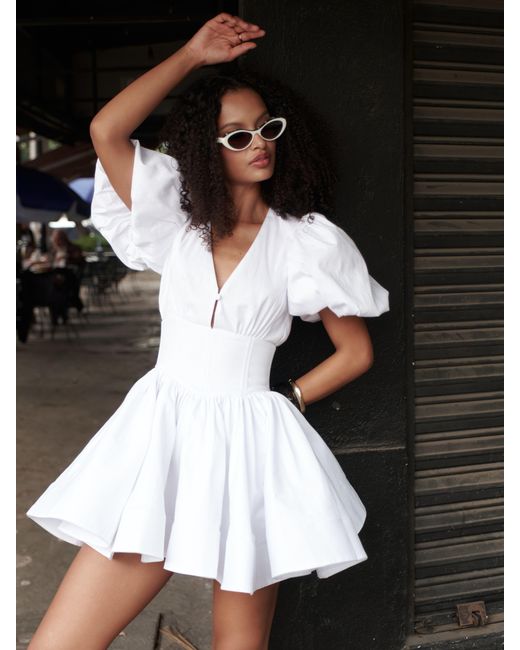 Ofuure White Delilah Mini Dress