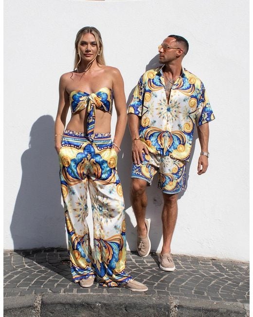 Hustle Blue Positano Swim Set for men