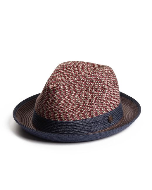 Dasmarca Hats Brown Dasmarca Enzo Copper Multi Coloured Summer Trilby Packable Hat For for men