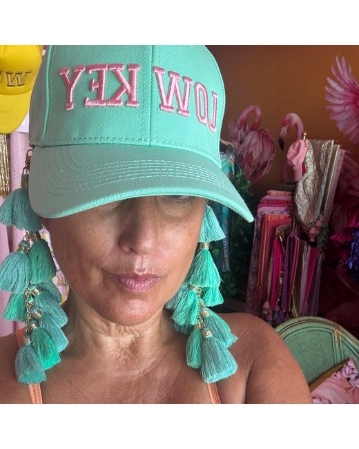 Julia Clancey Green Low Key Mint Tasseltastic Trucker Cap