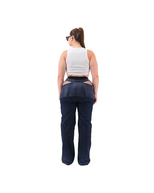Úchè Blue Denim Cut Out Pants