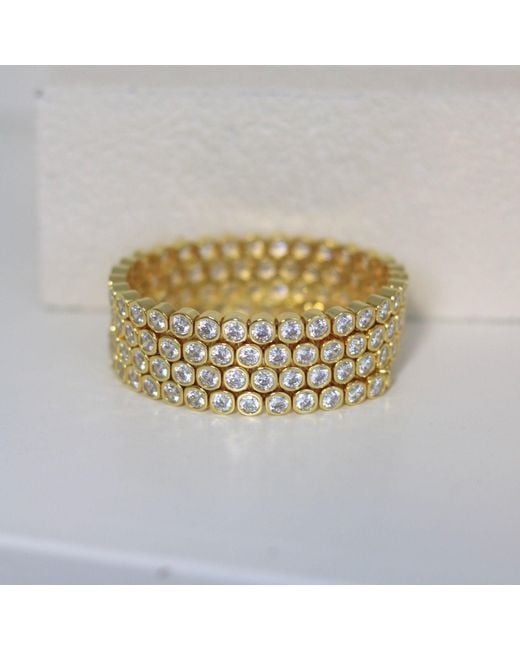 Nazzar Metallic Bezel Crystal Stretch Bracelet