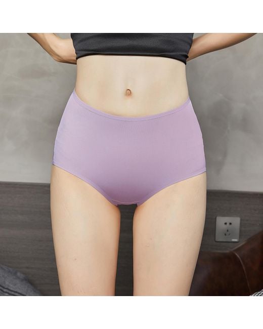 Soft Strokes Silk Purple Set Of Two Knitted Silk Mid Rise French Cut Pantie Shimmer Collection