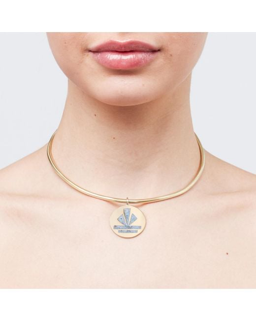 Zeworks Metallic Est Lapis Lazuli Choker