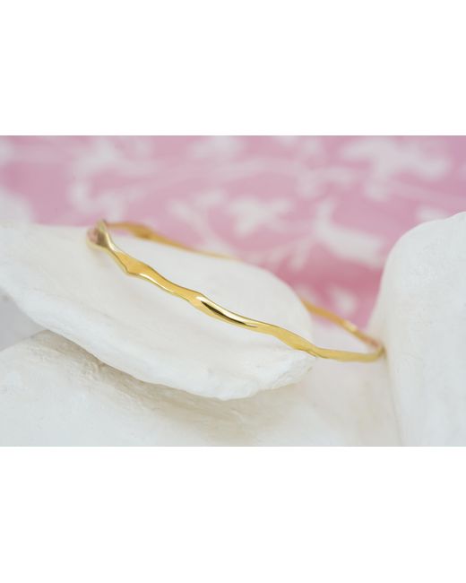 Isla Silver Metallic Organic Flow Vermeil Bangle