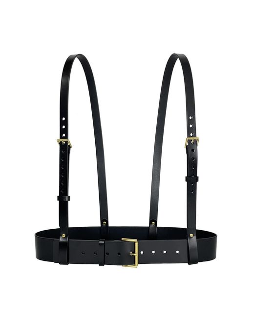 Haute Cuir Black Leather Suspender Harness