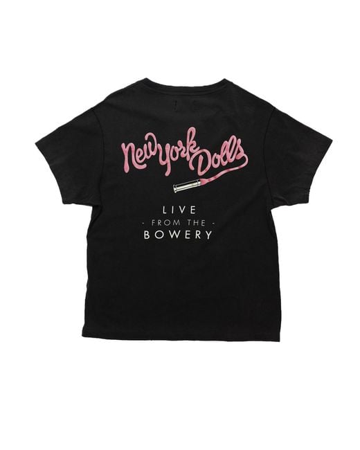 Other Uk Black New York Dolls Live From The Bowery Vintage T-Shirt for men