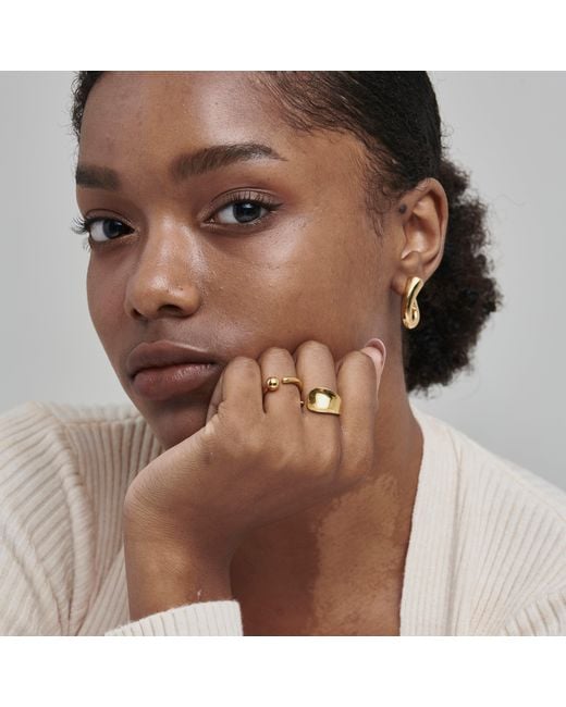 Shabella Nyc Metallic Adjustable Bold Single Sphere Ring