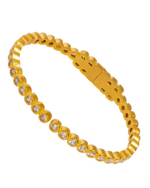 Ebru Jewelry Metallic Diamond & Dainty Bangle Bracelet