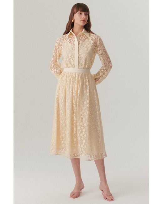 Exquise Natural Neutrals Noelle Cotton Lace Shirt
