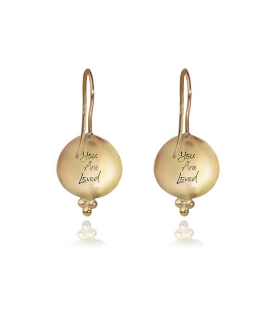 The Jewellery Store London Blue Labradorite 'You Are Loved' Hook Earrings