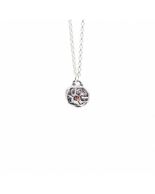 Moca Jewellery Metallic Moon Gem Necklace