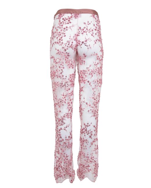 Natalia Petruch Pink Berta Sequins Trousers