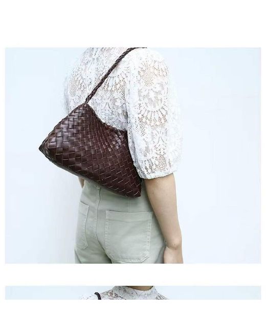 Rimini Black Woven Vegan Leather Sling Bag 'Leontina'