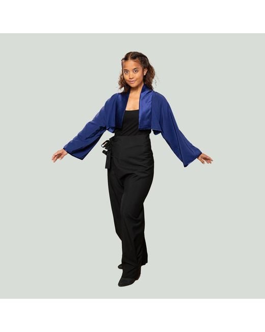 MOE Blue Silk Bolero Reversible