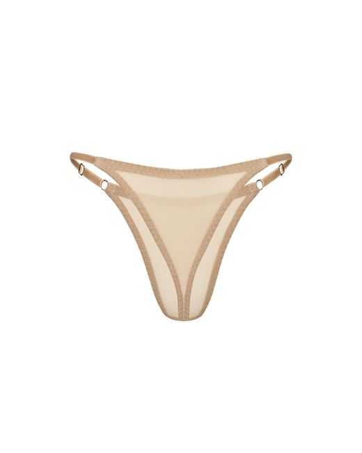 Daily Underwear Natural Neutrals Adjustable String Panties Base Nude