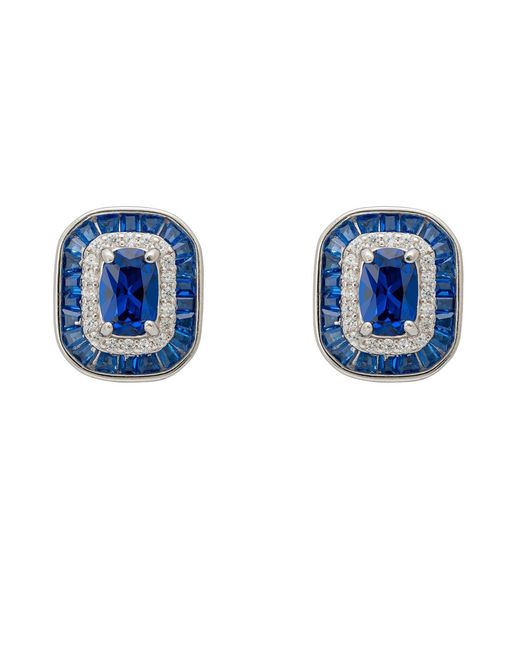 Latelita London Blue Great Gatsby Stud Earrings Sapphire